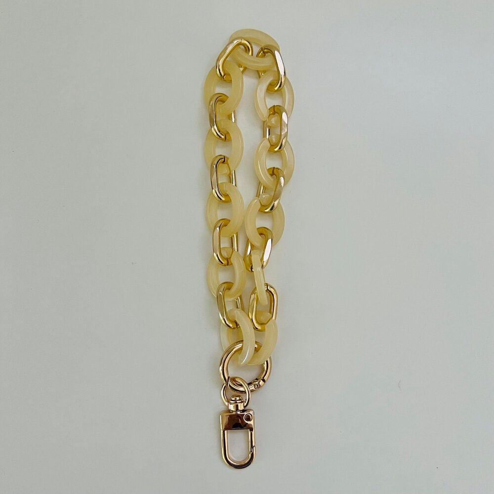 ARTIKL Beige Gold Plastic Chain Bracelet Smart Phone Strap Cord